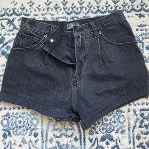 Abercrombie and Fitch black denim shorts size 0